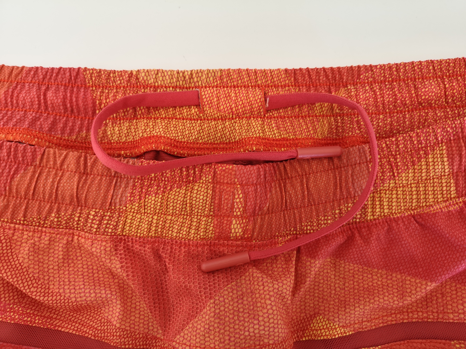 orange lululemon spandex shorts for men